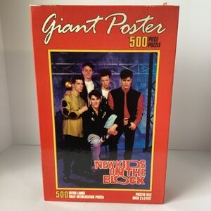 NEW KIDS ON THE BLOCK: 500 piece giant poster puzzle vintage collectible